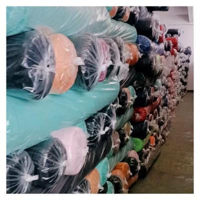 China DTY mpaterial stocklot of double brush anti-static blended fabric polyester knitted fabric Shaoxing lot stock fabric for sale