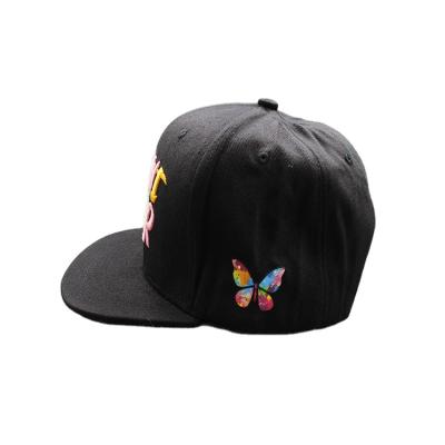 China JOINT Classic Design Adults Cotton Adjustable Embroidered Flat Brimmed Hat for sale