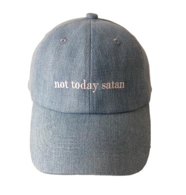 China COMMON high quality unstructured 6 panel custom design embroidery denim baseball caps and hats for women men for sale