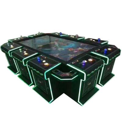 China Copper Wire 55 Inch Screen 8 Player Fish Table Game Machine Cabinet For Install Fish Games for sale