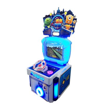 China Colorful Coin Operated Driver Car Racing Driving Arcade Game Machine For Kids Arcade Center Colorful LED Lights for sale