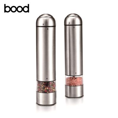 China Sustainable New Item Batteries Powered Electric Salt And Pepper Mill Grinder LFGB CE RoHS Approved for sale