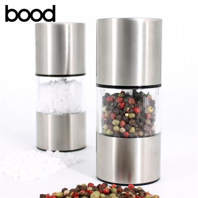 China Sustainable Manual Classic Salt And Pepper Grinder Stainless Steel Body Design for sale