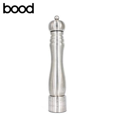 China Good quality 8-14 inch viable manual salt and pepper grinder stainless steel body for sale