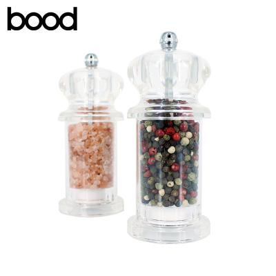 China Viable Clear Transparent Acrylic Ceramic Salt And Pepper Grinder Miller for sale