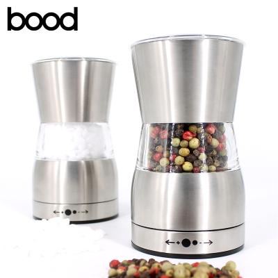 China Sustainable Manual Salt and Pepper Grinder Set of 2 with Acrylic Holder for sale