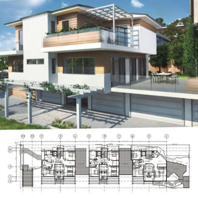 China Steel Fabricated House Customized Modern Light Steel Frame Home for sale