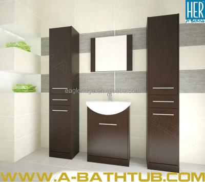 China Bathroom Furniture Set Floor Standing Bathroom Cabinet With 2 Side Cabinets for sale