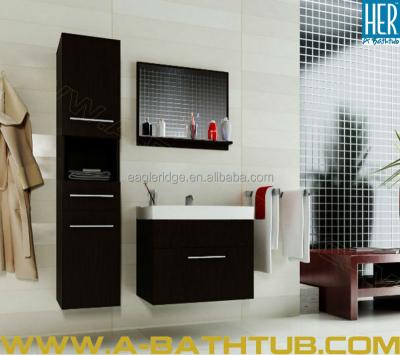 China Bathroom Furniture Set COMBINE WHOLESALE WHITE WENGE COLOR PVC BATHROOM FURNITURE for sale