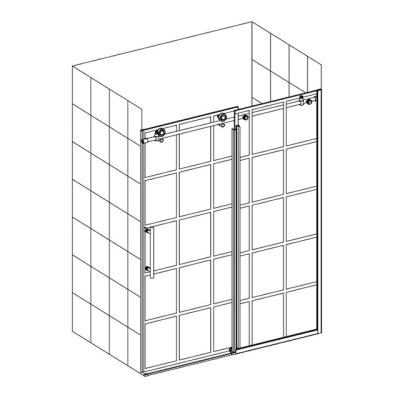 China FRAMELESS SLIDING DOOR Frameless SHOWER ENCLOSURE WITH STARCAST LINER for sale