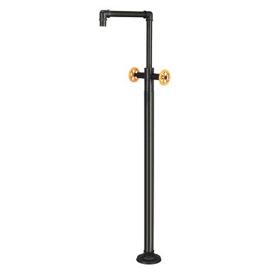 China Industrial Freestanding Floor Stand Faucets Attic Style 2-Handles Bathroom Tub Filler for sale