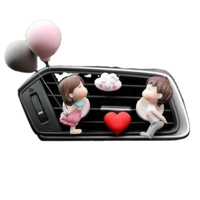 China Europe cartoon character doll car air conditioner air vent perfume clip car decorative ornaments for sale