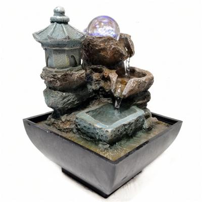 China New Europe resin mini feng indoor garden relaxation office shui decorative water fountain indoor and outdoor decoration for sale