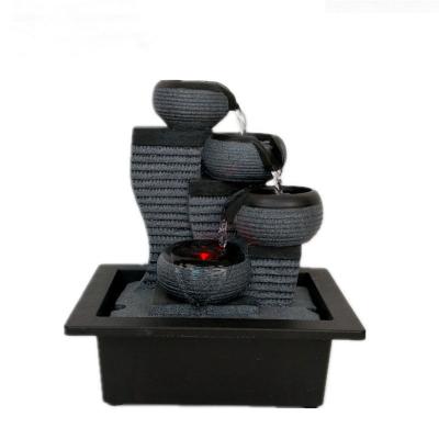 China Europe New Arrival Resin Water Fountain Decor Handmade Home Water Fountain Mini Fountain For Sale for sale