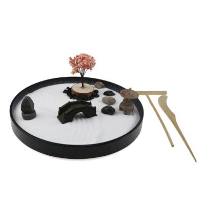 China Wholesale Colorful Desktop Decorative Zen Garden Decorative Zen Stone Europe Stone Zen Desktop Garden for sale