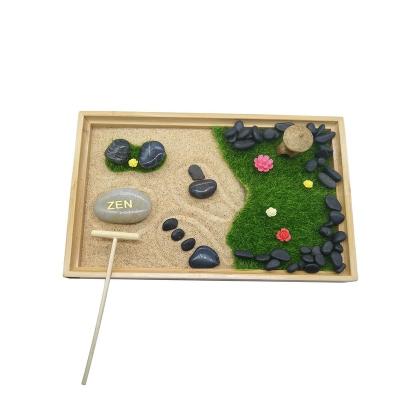 China Europe 2023 New Zen Garden Buddha Sculpture Mini Decoration Zen Garden Small Size Tabletop Statues For Sale for sale