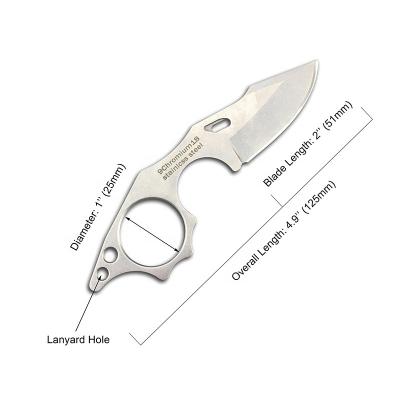 China Tiger Shark Non-variable 4.9 Inch Mini Multifunctional Camping Outdoor Survival EDC K Sheath Collar Tactical Knife for sale