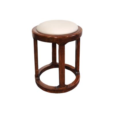 China XIingsheng leather auxiliary round dressing wooden bar stool for Enterta inment table for sale