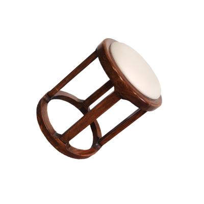 China Xingsheng wood furniture round wooden leather stool for teatable for sale