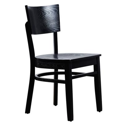 China Xingsheng Chair Household Solid Wood Back Modern Solid Wood Dining Chair Full Black Modern Single Chair for sale