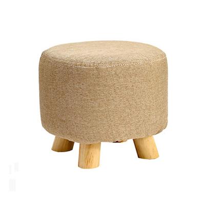 China Xingsheng Modern Low Stool Household Sofa Stool Solid Wood Round Stool for sale