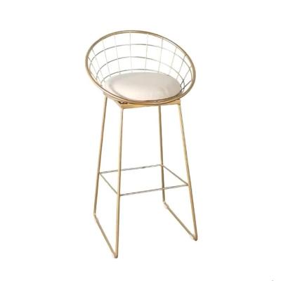 China Modern Stool Hollow Metal Bar Chair High Back Dining Chair Bar Chair for sale