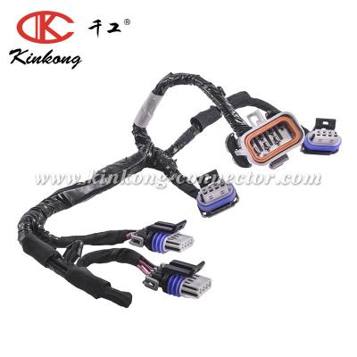 China Custom Automotive Female And Male Waterproof Ignition Coil Connector Advance Wiring Harness For D580 for sale