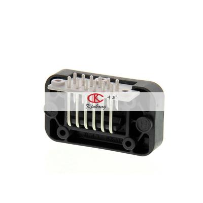 China Connector PBT/PA66 Kinkong 12 Pin Male Deutsch DT RECP ASM 90 Degree. HEADER KEY B Sealed Blade Housing Automotive Connector DT13-12PB for sale