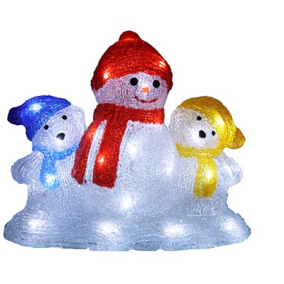 China Decorative Christmas Snowman Holiday Acrylic Light LED Lights Battery Operated Fairy Lights For Outdoor Events Decor for sale