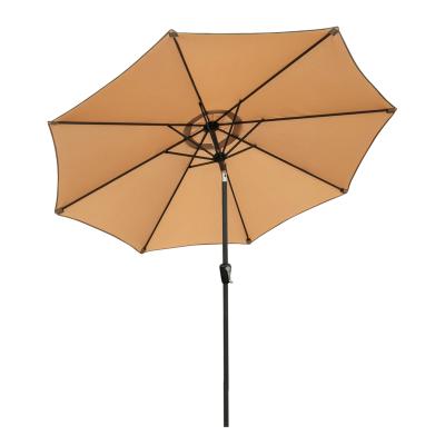 China Good Quality Modern Tawny Folding Umbrella Garden Parasol Outdoor Patio for sale