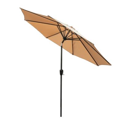 China Modern High Quality Delicate Tawny Outdoor Umbrella Parasols Large Color Pool Umbrellas for sale