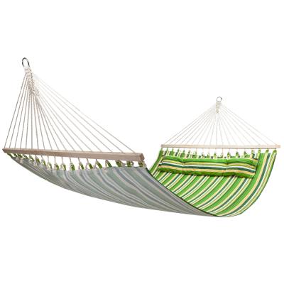 China Factory Quality Adult Style Elegant Printing Hammock Beach Swing Double Beds For Outdoor Travel Camping Green for sale