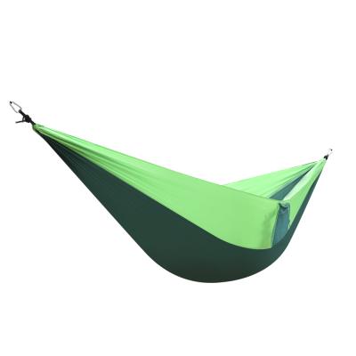 China Best Adult Selling Two Color Nylon Outdoor Parachute Hammock Portable Camping Swing Hammock for sale