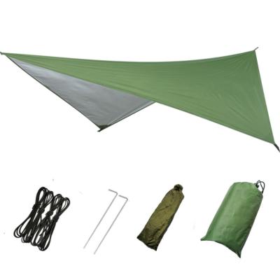 China high quality 210T polyester silver-coated rainproof fabric light shading waterproof outdoor camping hammock tent fabric for sale