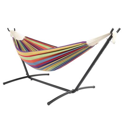 China Cheap Wholesale Adult Leisure Chair Colorful Stripe Chairs With A Hammock And Stand for sale