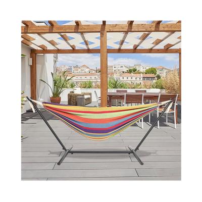 China Best Quality Small Color Stripe Adult Outdoor Hammock Stand Chair Hanging Furniture For Sale for sale