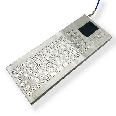 China SUS304 Industrial Desktop Keyboard IP67 Stainless Steel Keyboard Violence Resist for sale