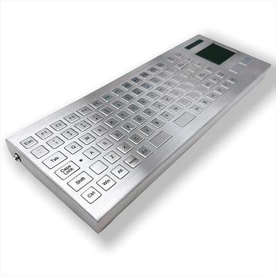 China IP67 Desktop Stainless Steel Keyboard Waterproof Industrial Wireless Keyboard 2.4G desktop design for sale