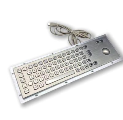 China Stainless Steel Industrial Keyboard With Trackball Waterproof Dustproof  Explosionproof for sale