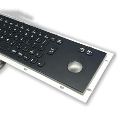 China Dustproof Panel Mount Metal Waterproof Keyboard Esay Clean With 38mm Trackball for sale