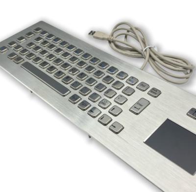 China IP65 / IK07 Panel Mount Keyboard Stainless Steel Industrial Keyboard 2 Keys Touch Pad for sale