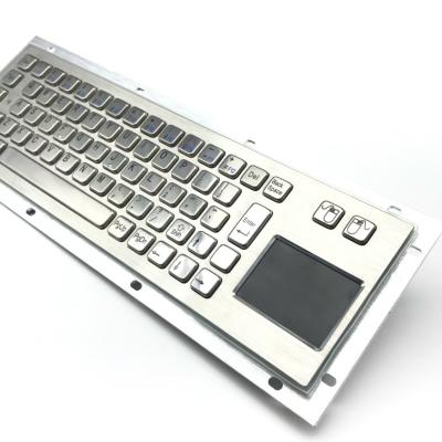 China IP65 / IK07 Industrial Keyboard With TouchPad SUS304 Stainless Steel Customized for sale