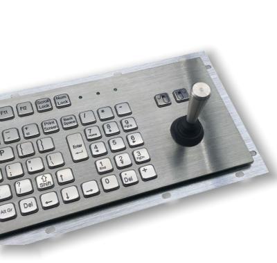 China Ip65 /IK07 Waterproof  dustproof Industrial Stainless Steel Keyboard With 8 Directions Operating Lever Stick Rear Panel Mounted -40℃ for sale