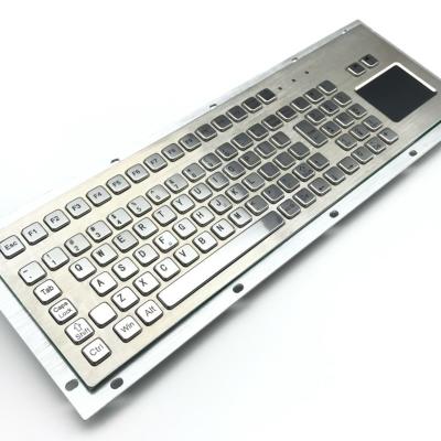 China Stainless Steel Panel Mounted Keyboard With TouchPad Waterproof Dustproof Explosionproof for sale