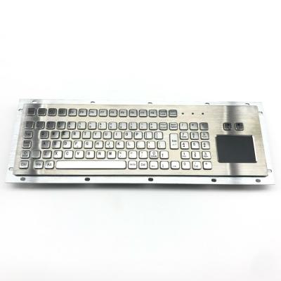 China IP65 / IK07 Industrial Stainless Steel Keyboard With Full Functional 2 Keys Touch Pad for sale