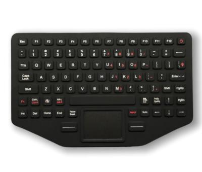 China IP67 teclado retro iluminado de borracha de silício industrial impermeável à poeira Mini teclado com painel frontal touchpad montado a -40°C à venda