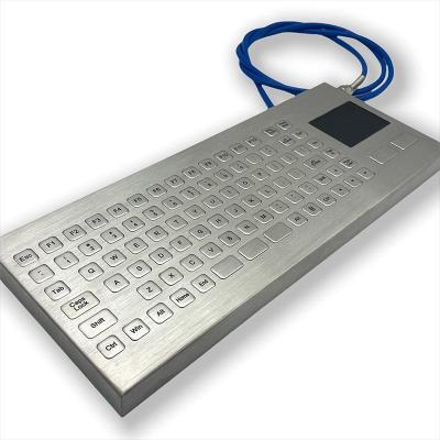 China IP67 / IK07 Stainless Steel Keyboard integrate TouchPad waterproof dustproof Customized Industrial Metal Keyboard Mining Keyboard -40℃ for sale