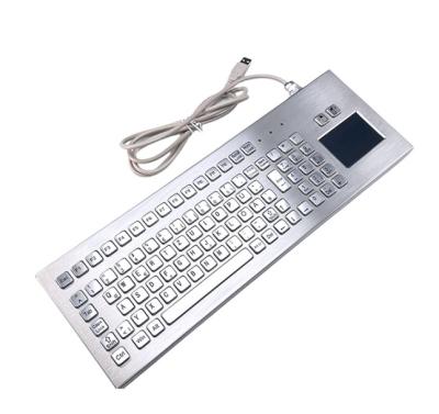 China IP65 / IK07 Stainless Steel Industrial Metal Computer Keyboard Waterproof Dustproof Keyboard usb -40℃ for sale