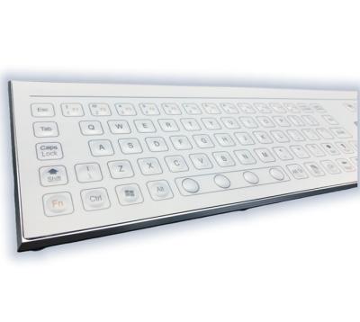 China IP67 71 Keys Industrial Membrane Laptop Keyboard integrate TouchPad USB SUPER-SLIM Front Panel Mounted -40℃ for sale