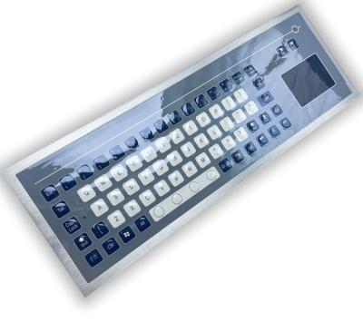 China IP67 71 Tasten Industrielle Membran Tastatur mit Touchpad Antistatische Tastatur Frontplatte Montiert bei -40°C zu verkaufen